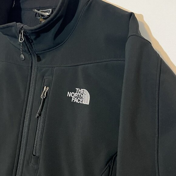 The North Face Men’s Large Jacket Black Apex Softshell Wind Resistant Full Zipp - Picture 2 of 14